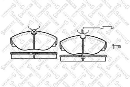 497 002B-SX STELLOX Колодки тормозные дисковые